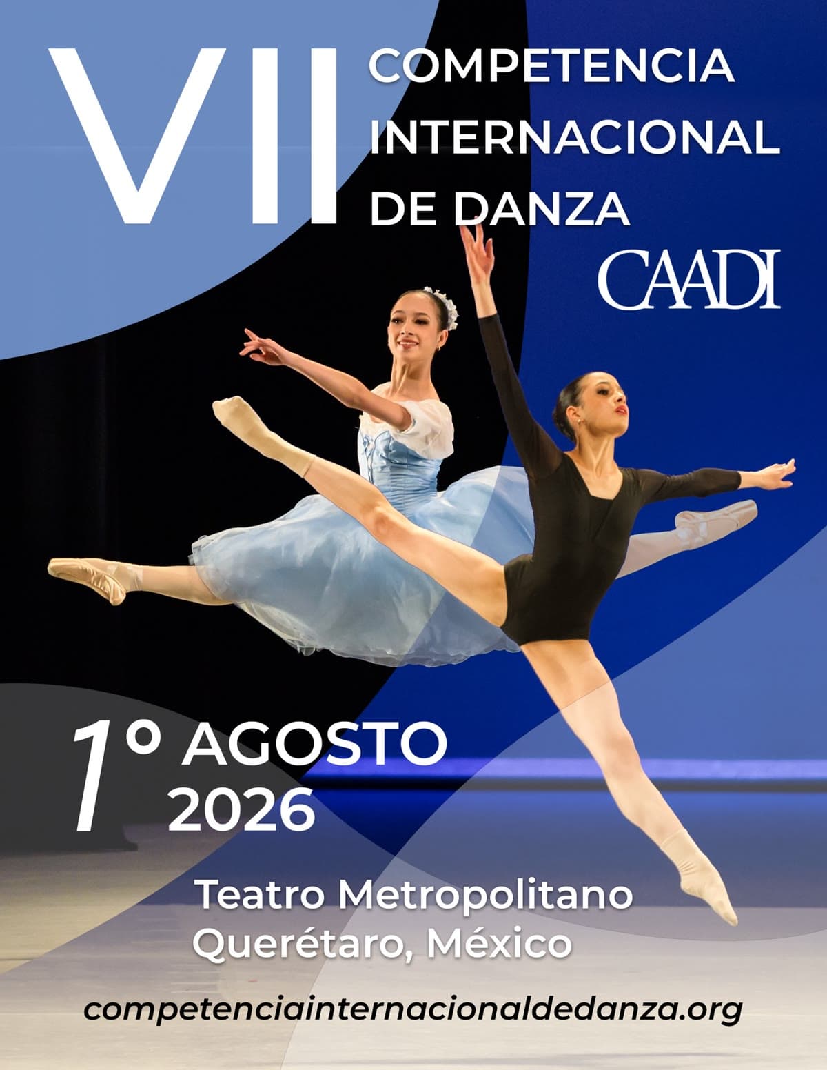 Cartel de la VII Competencia Internacional de Danza CAADI, Querétaro, agosto de 2026