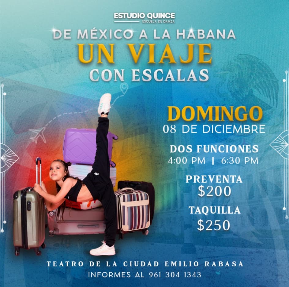 Cartel de De México a La Habana: Un Viaje con Escalas, 8 de diciembre de 2024